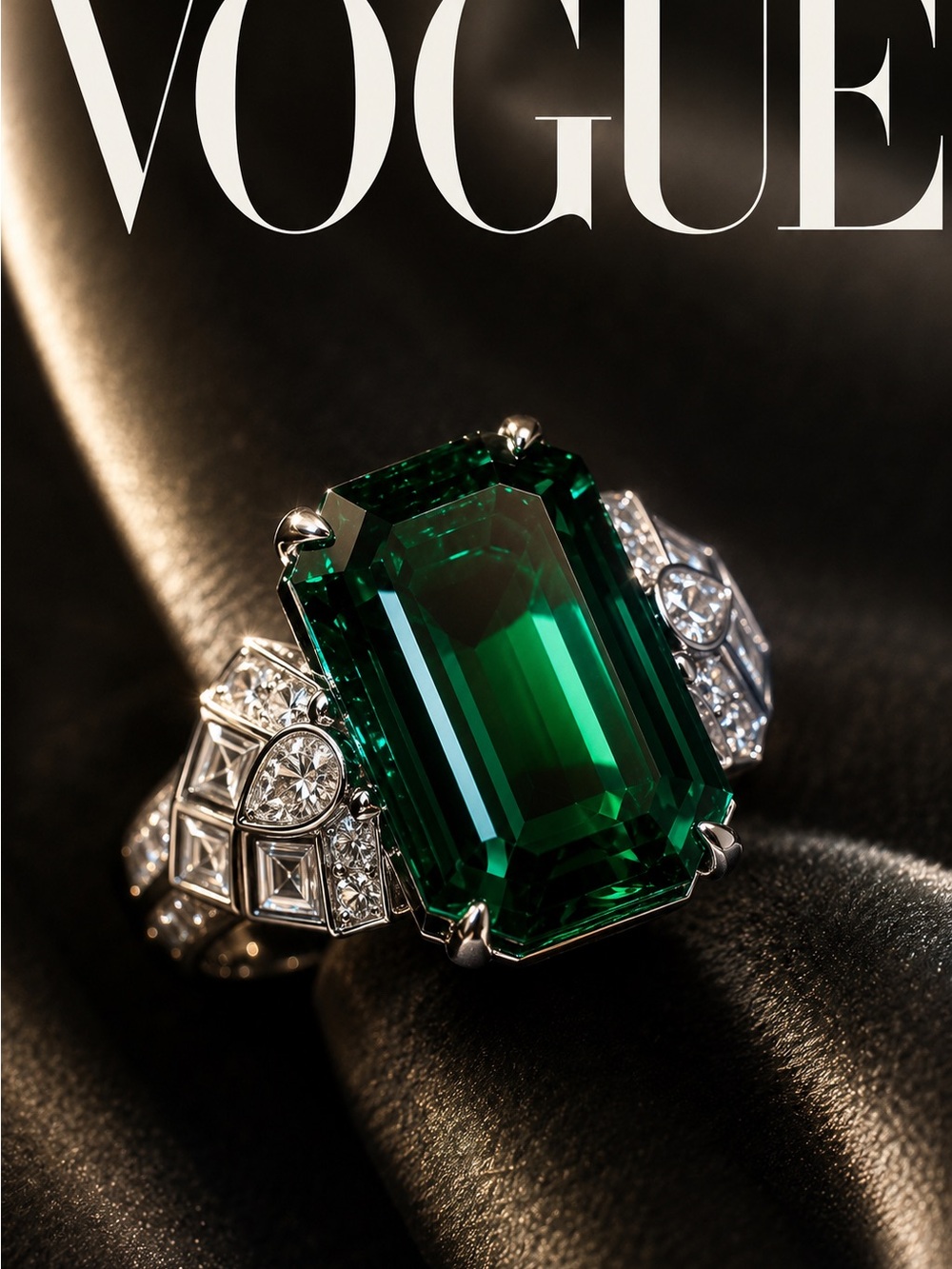 Emerald look Green Statement Cocktail Ring - Women Jewelry
